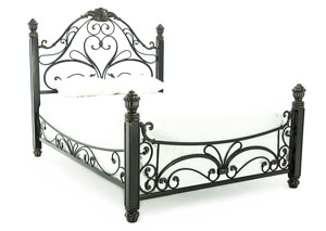 DIANA ANTIQUED BRONZE QUEEN BED,LARGO BY ELEMENTS INTERNATIONAL GROUP