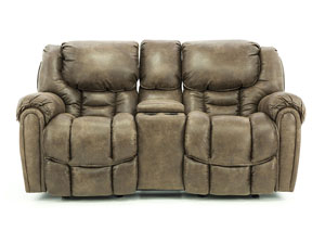 BAXTER MOCHA RECLINING LOVESEAT WITH CONSOLE,HOME STRETCH