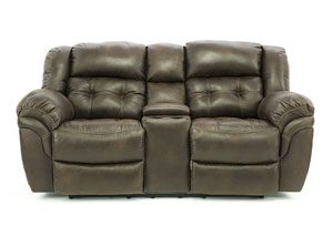 HAYGEN ESPRESSO POWER RECLINING LOVESEAT WITH CONSOLE,HOME STRETCH