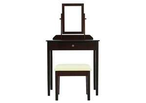 Image for IRIS ESPRESSO VANITY AND STOOL