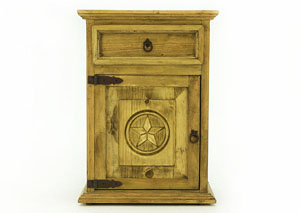 Image for TEXAS STAR HONEY LEFT DOOR NIGHTSTAND