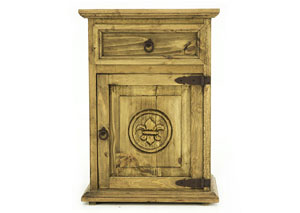 Image for FLEUR DE LIS ANTIQUE RIGHT DOOR NIGHTSTAND