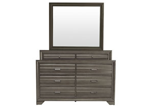 Image for ASLINN ANTIQUE GREY DRESSER & MIRROR