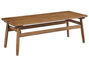 PRIMITIVE STRUT BENCH FINISH COCKTAIL TABLE,MAGNOLIA HOME FURNISHINGS