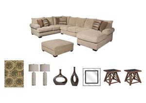 BACARAT TAUPE LIVING ROOM GROUP,CORINTHIAN FURNITURE