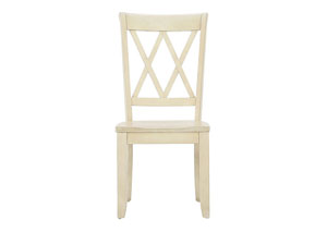 VINTAGE WHITE SIDE CHAIR,STANDARD FURNITURE