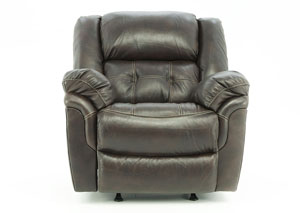 HUDSON CHOCOLATE ROCKER LEATHER RECLINER,HOME STRETCH