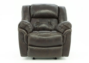 HUDSON CHOCOLATE POWER LEATHER RECLINER,HOME STRETCH