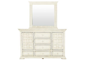 TERRA WHITE DRESSER/MIRROR,INTERNATIONAL FURNITURE DIRECT, LLC