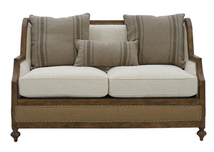 Image for FOUNDATION IVORY WITH BURLAP LOVESEAT