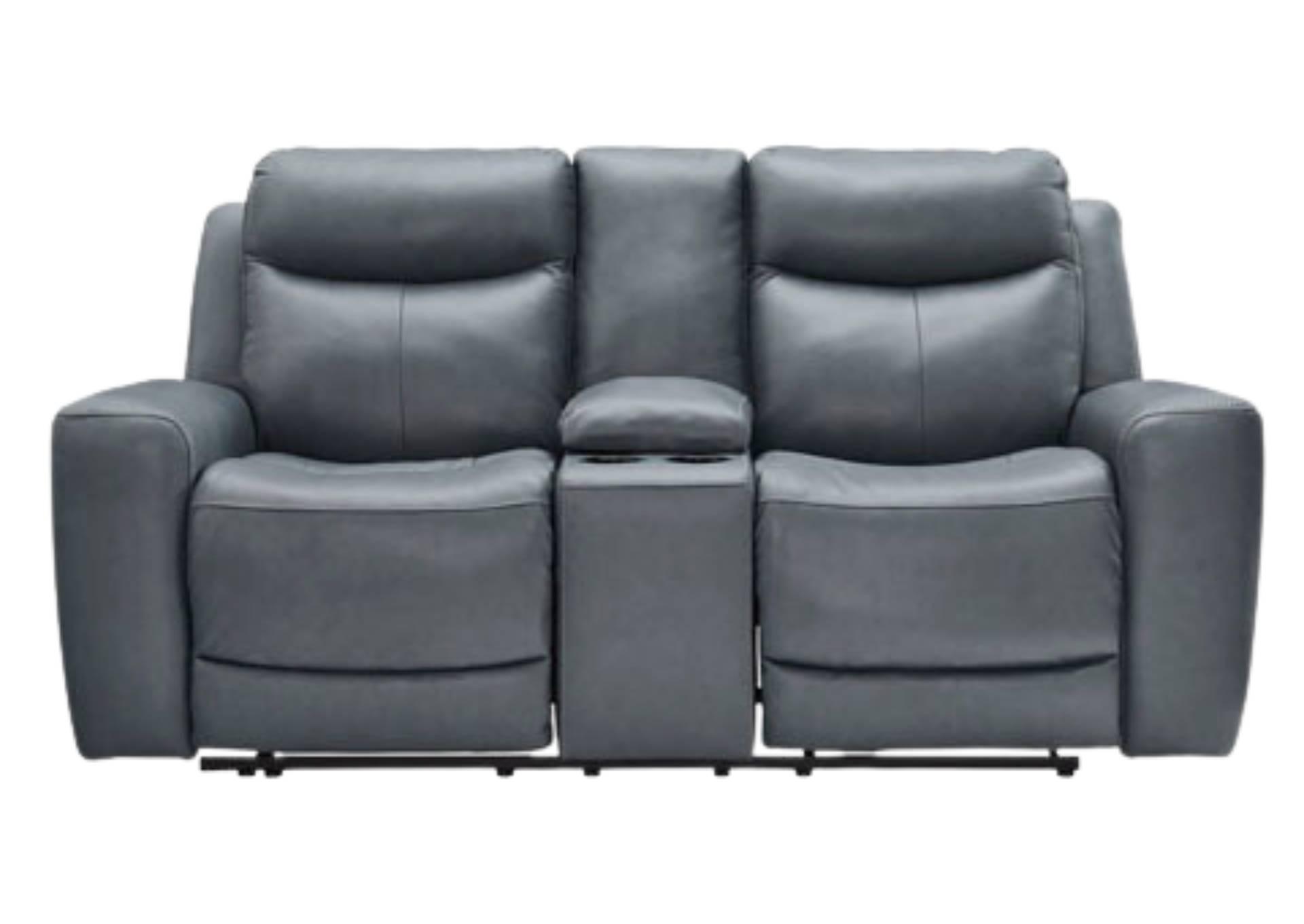 MINDANAO STEEL LEATHER 2P POWER RECLINING LOVESEAT WITH CONSOLE
