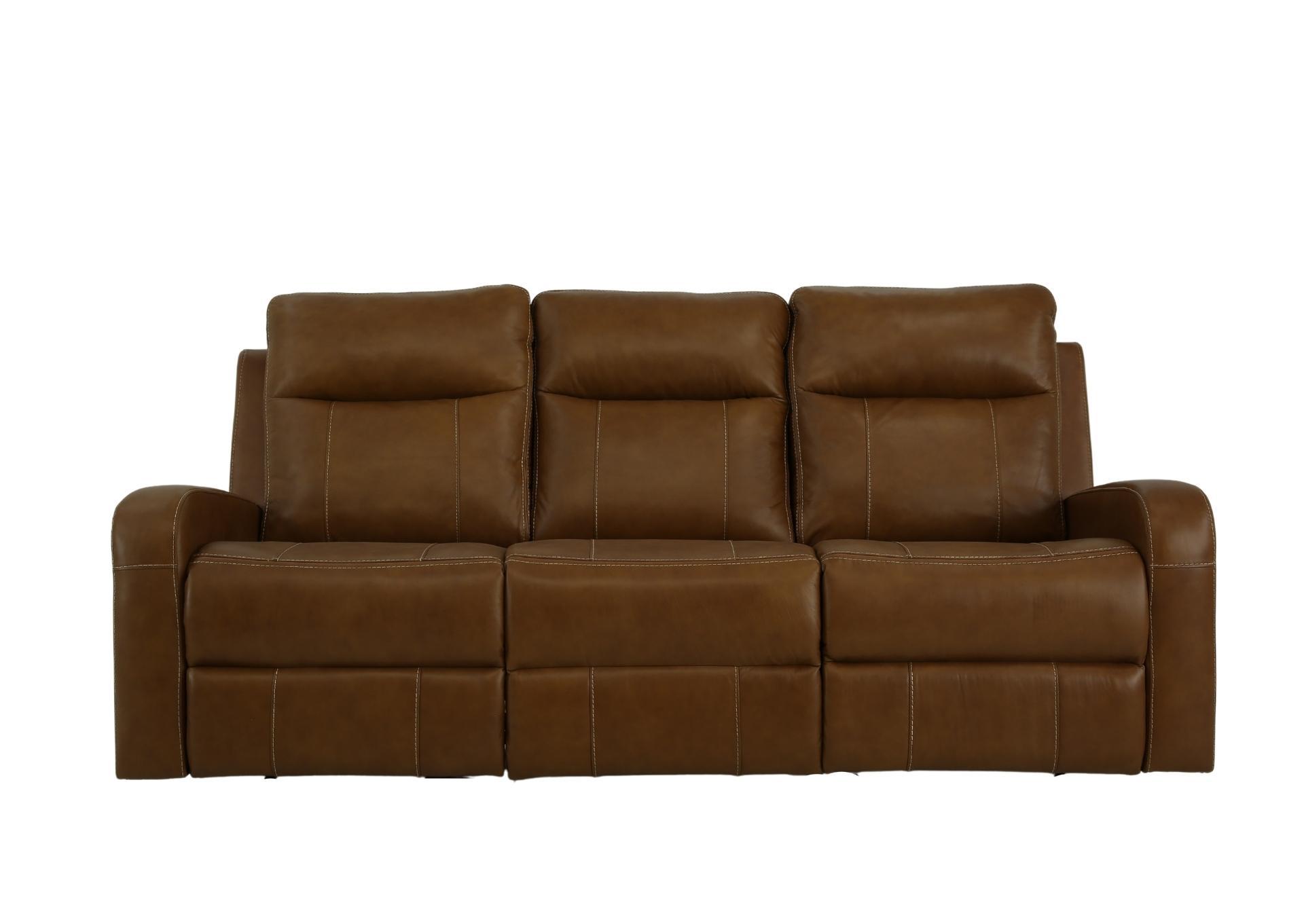 manhattan motion reclining caramel sofa