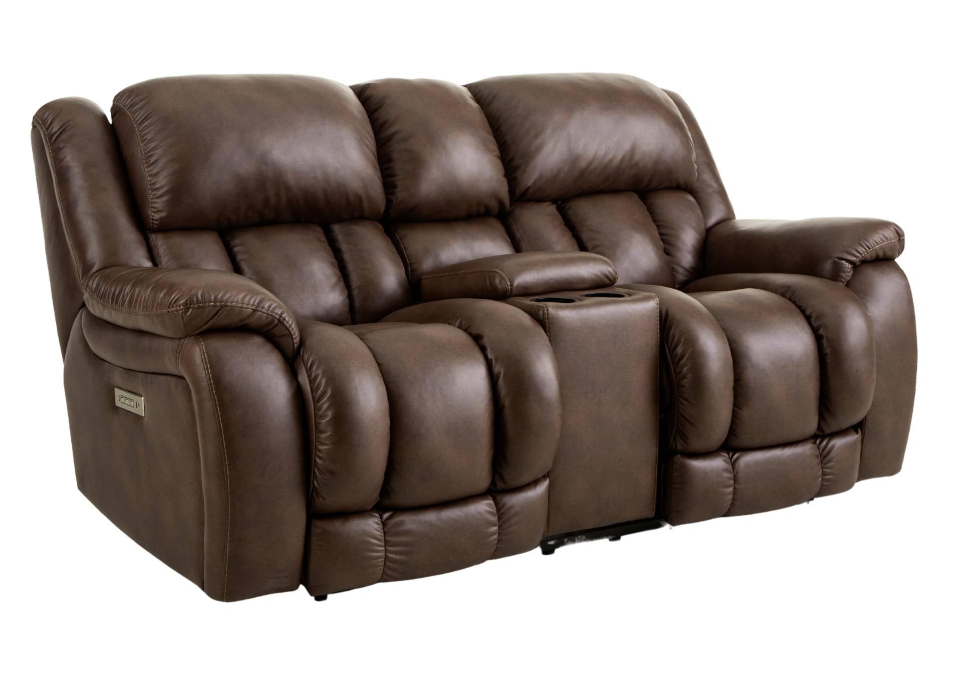 DRIFTER MOCHA P3 POWER LOVESEAT WITH CONSOLE,HOMESTRETCH