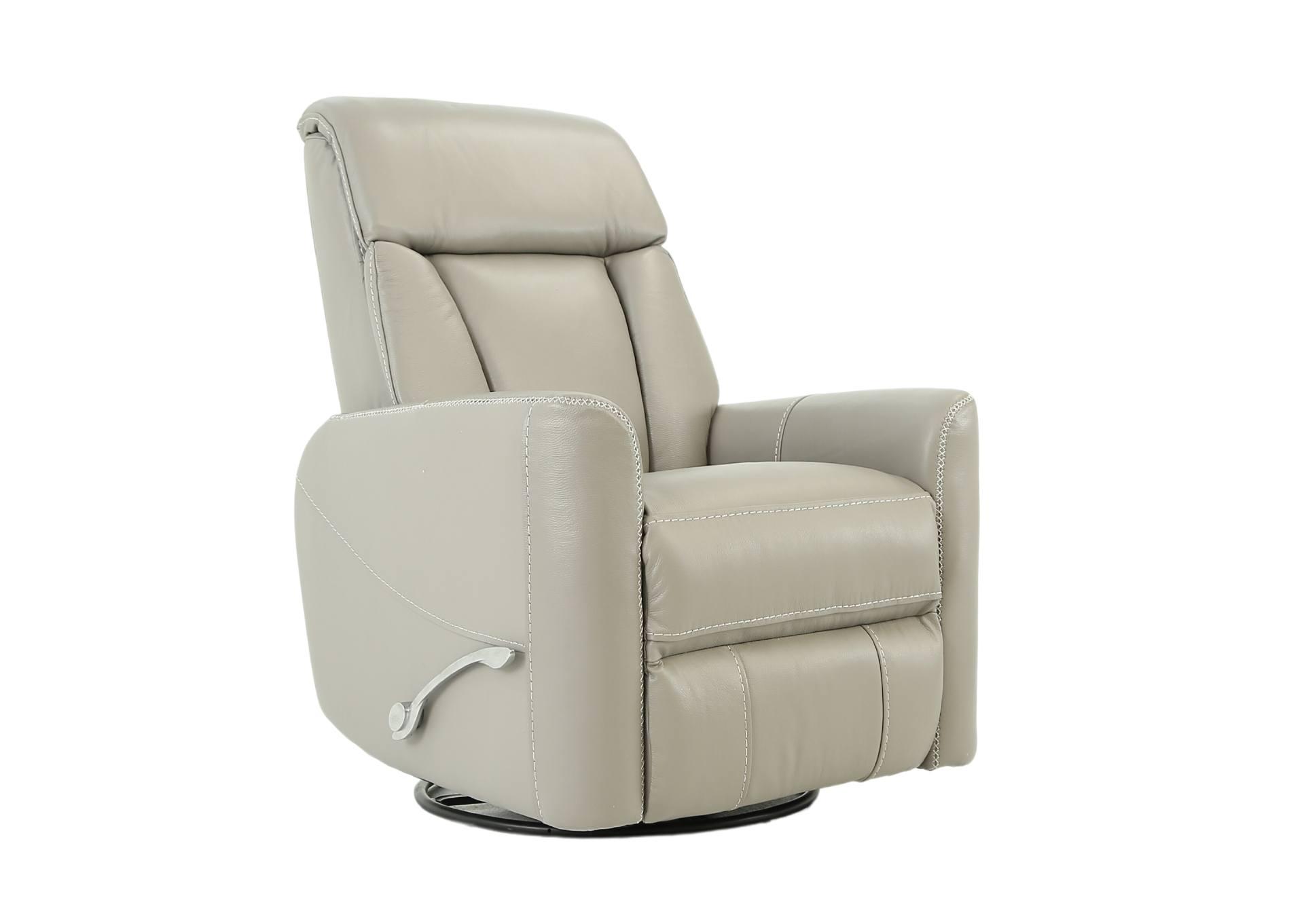TAURUS STERLING LEATHER SWIVEL RECLINER,CHEERS