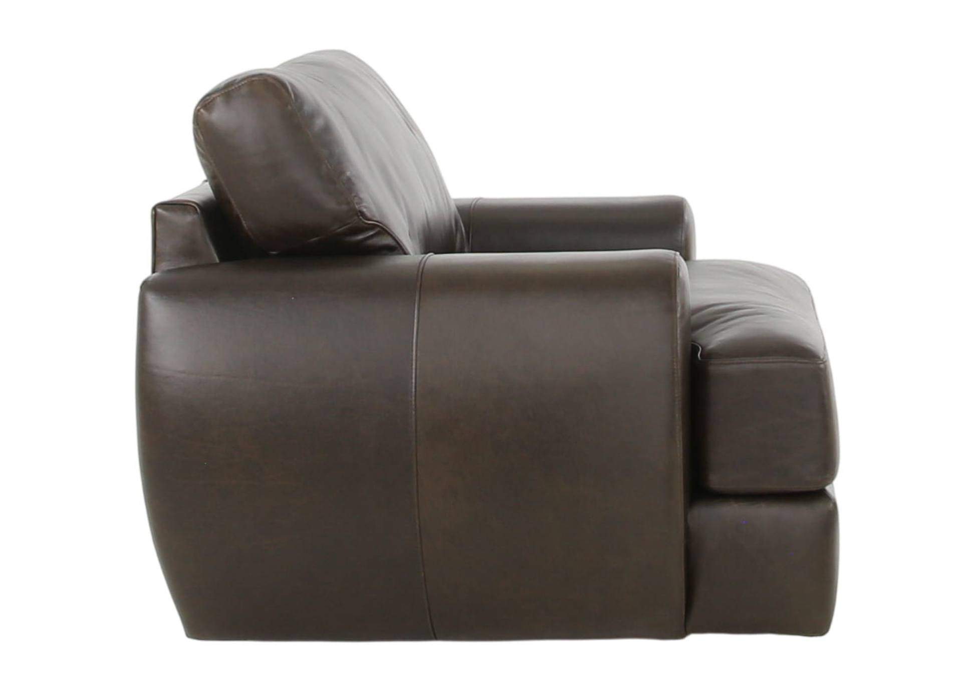 CAMEROON BROWN LEATHER SWIVEL CHAIR,BERNHARDT