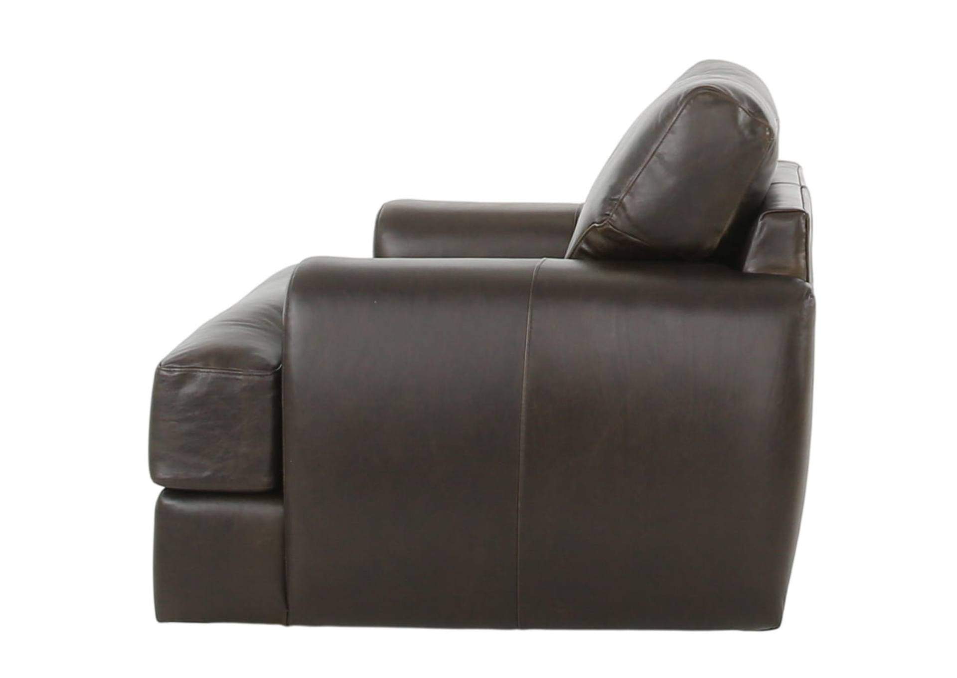 CAMEROON BROWN LEATHER SWIVEL CHAIR,BERNHARDT