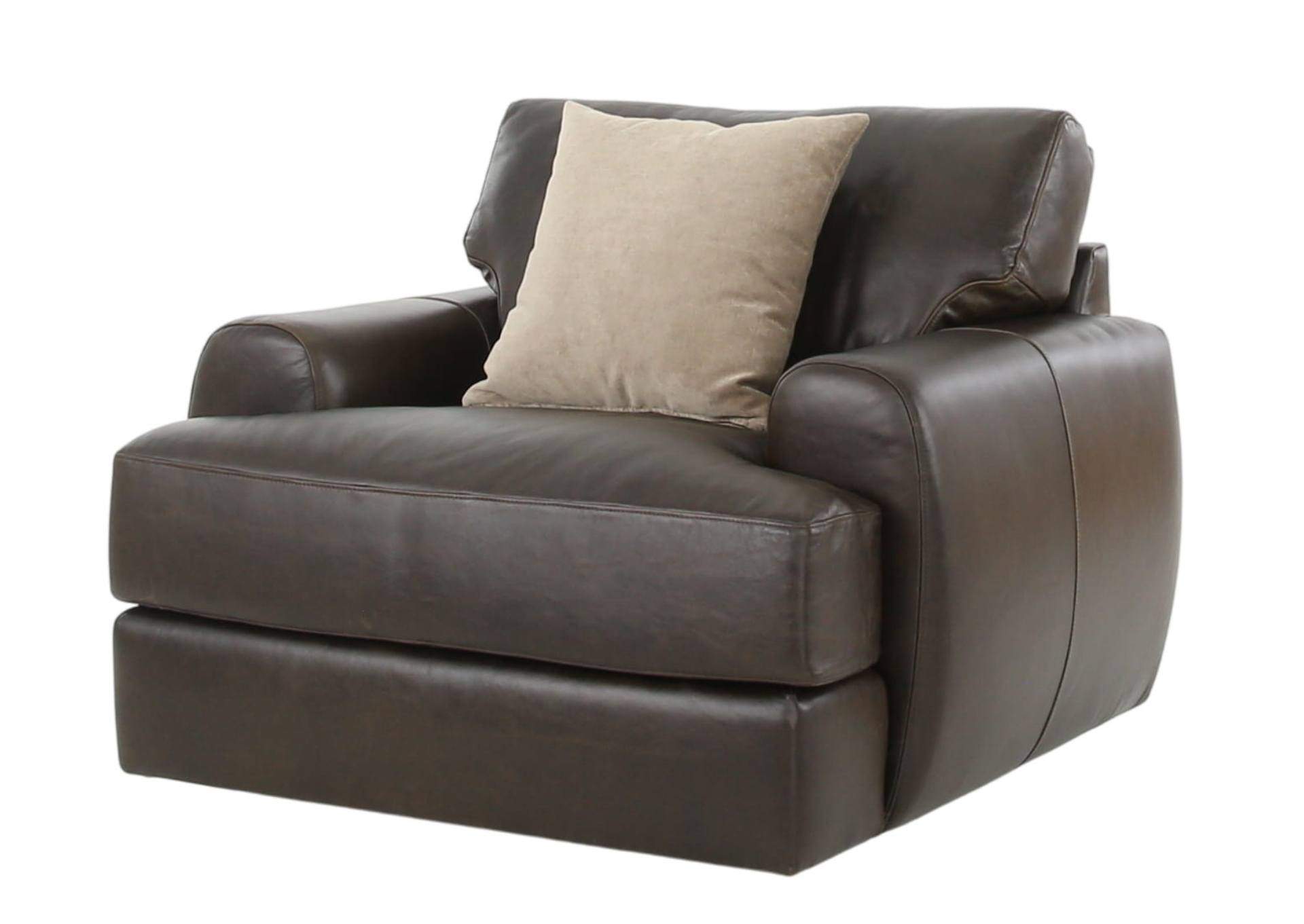 CAMEROON BROWN LEATHER SWIVEL CHAIR,BERNHARDT