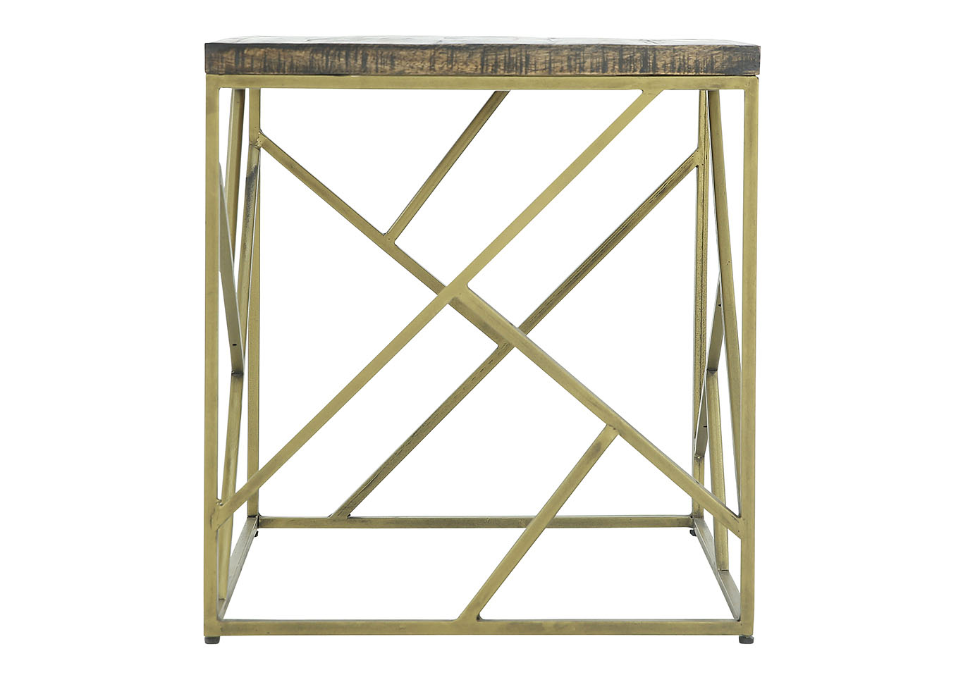 CRAZY CUT IRON END TABLE,CRESTVIEW COLLECTION