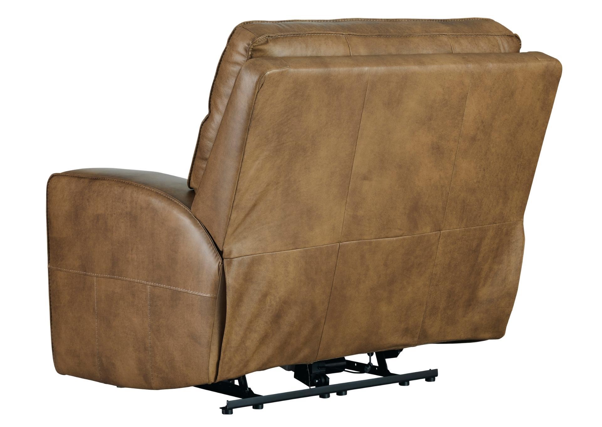 GAME PLAN CARAMEL LEATHER 2P POWER RECLINER,ASHLEY FURNITURE INC.