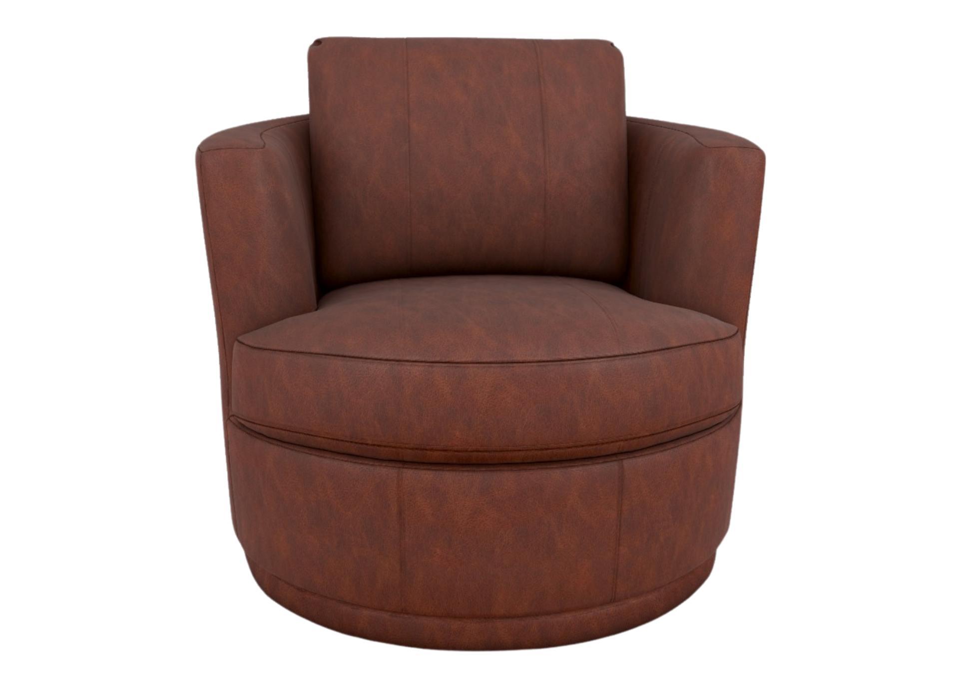 TINA HUSKY LEATHER SWIVEL CHAIR,BEST CHAIRS INC