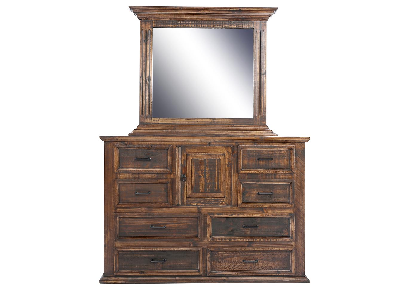 MANSION TOBACCO DRESSER AND MIRROR,RUSTIC IMPORTS