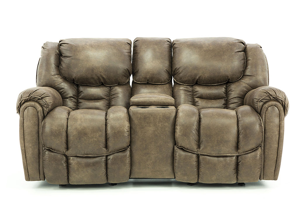 BAXTER MOCHA POWER RECLINING LOVESEAT WITH CONSOLE,HOMESTRETCH