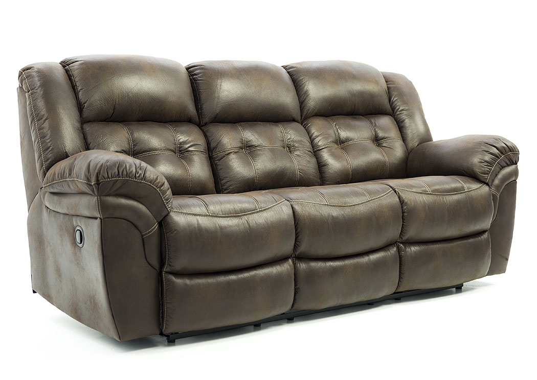 Haygen Espresso Reclining Sofa Ivan, Espresso Leather Reclining Couch