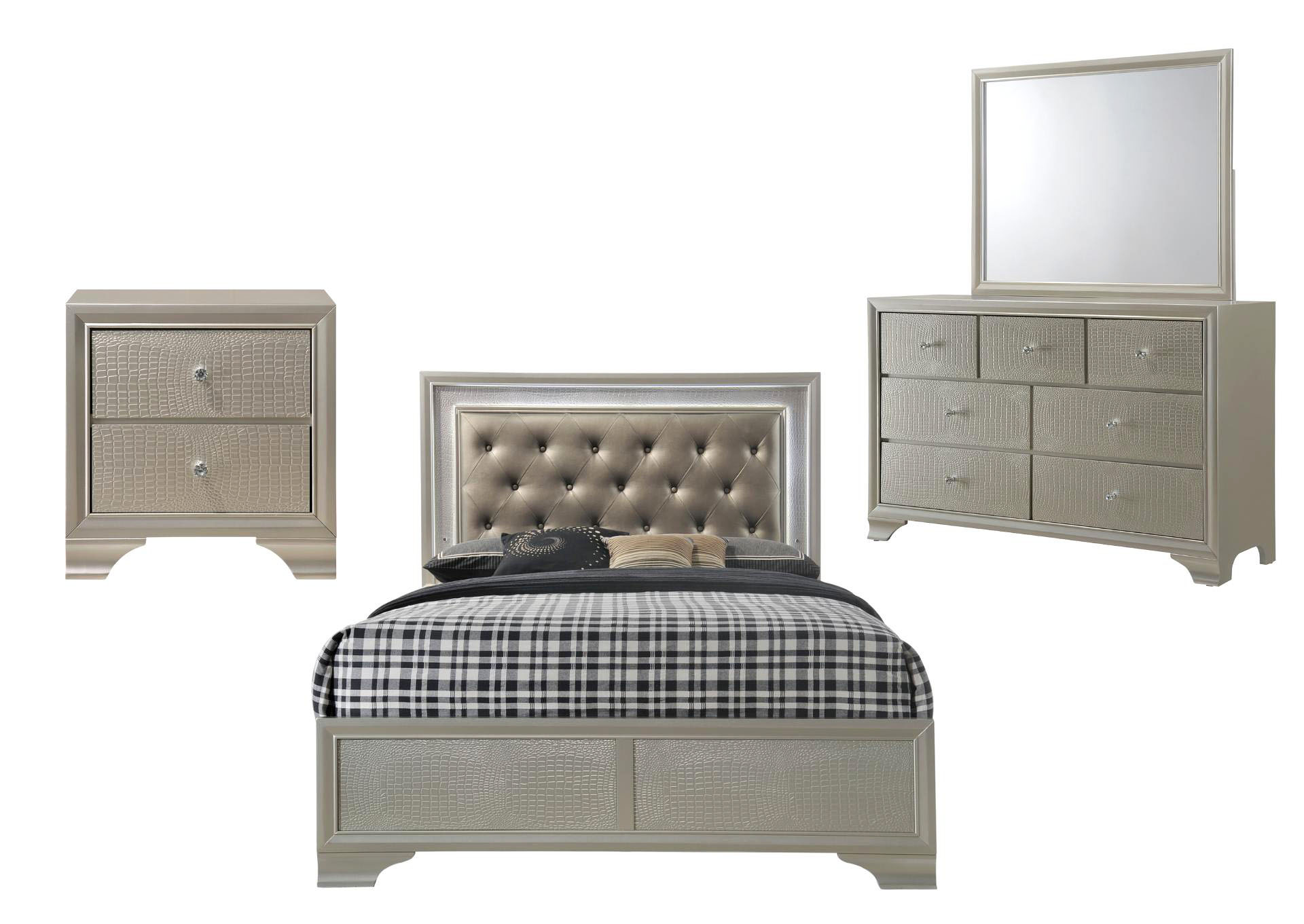 Lyssa Queen Led Bedroom Set Ivan Smith Furniture