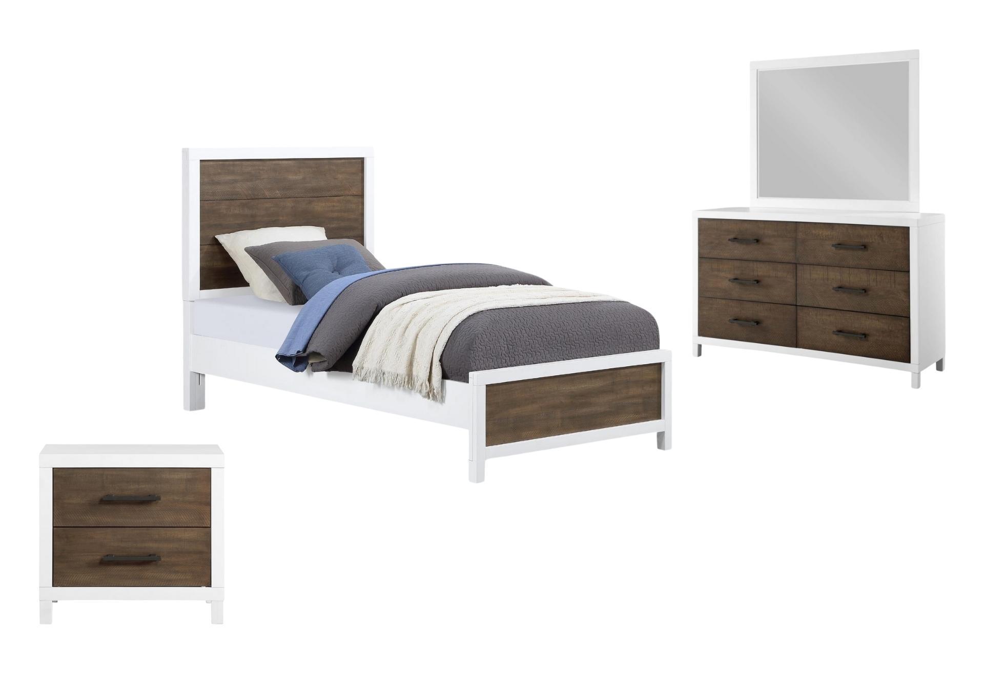 DAUGHTREY WHITE TWIN PANEL BEDROOM,AUSTIN GROUP
