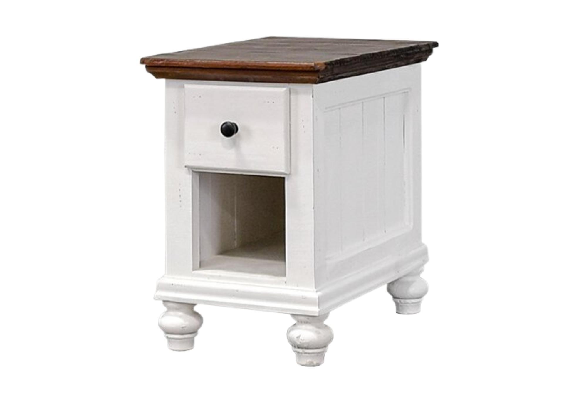 NIKKI WHITE/TOBACCO ACCENT TABLE,ARDENT HOME