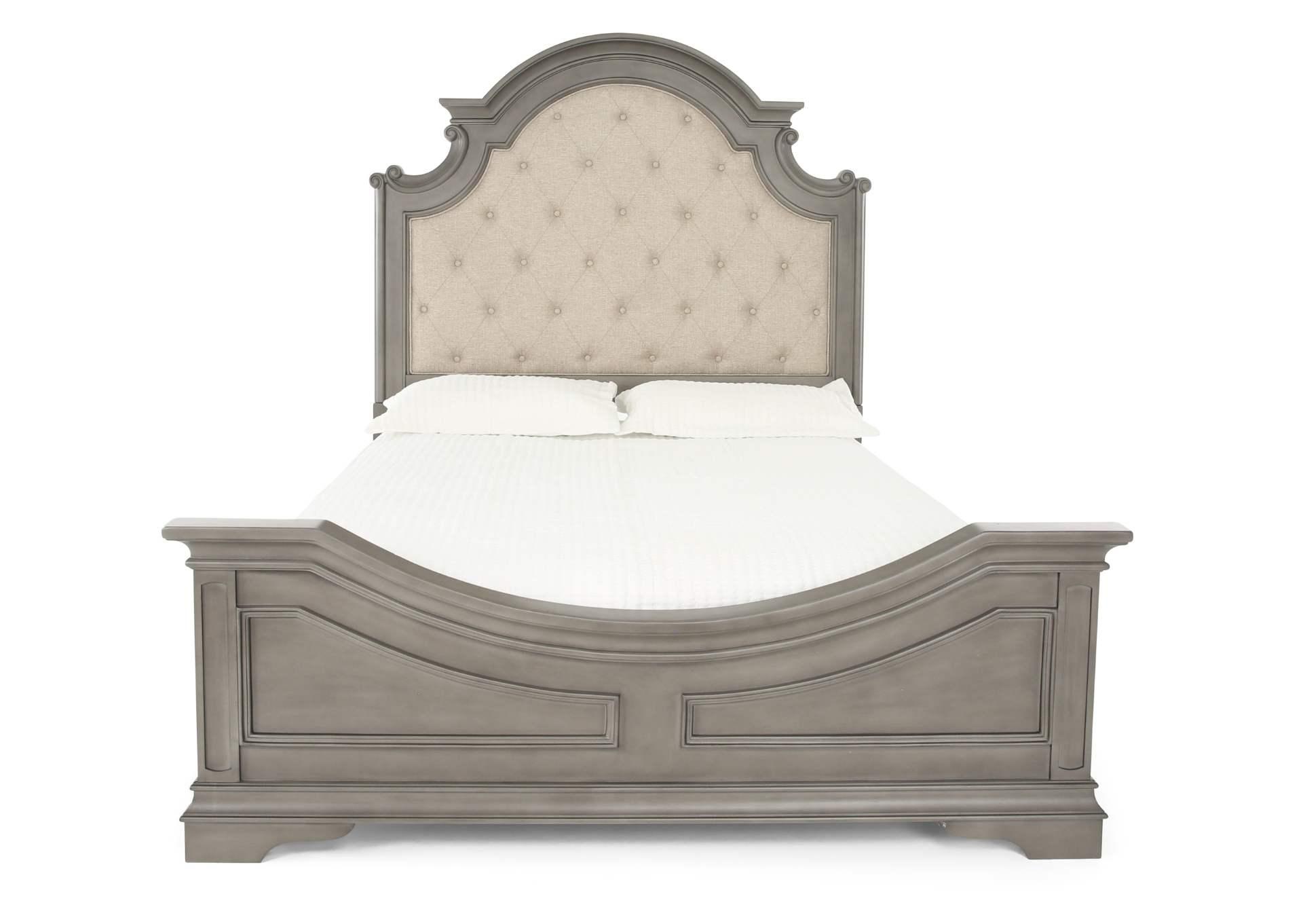 HAVEN GREY KING UPHOLSTERED BED,LIFESTYLE FURNITURE