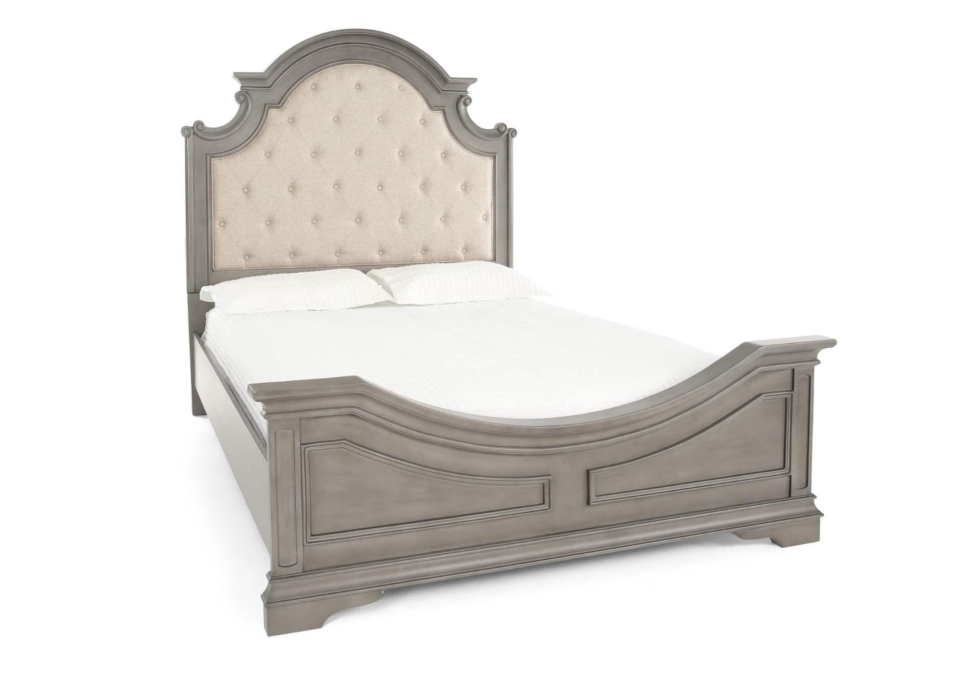 HAVEN GREY KING UPHOLSTERED BED,LIFESTYLE FURNITURE