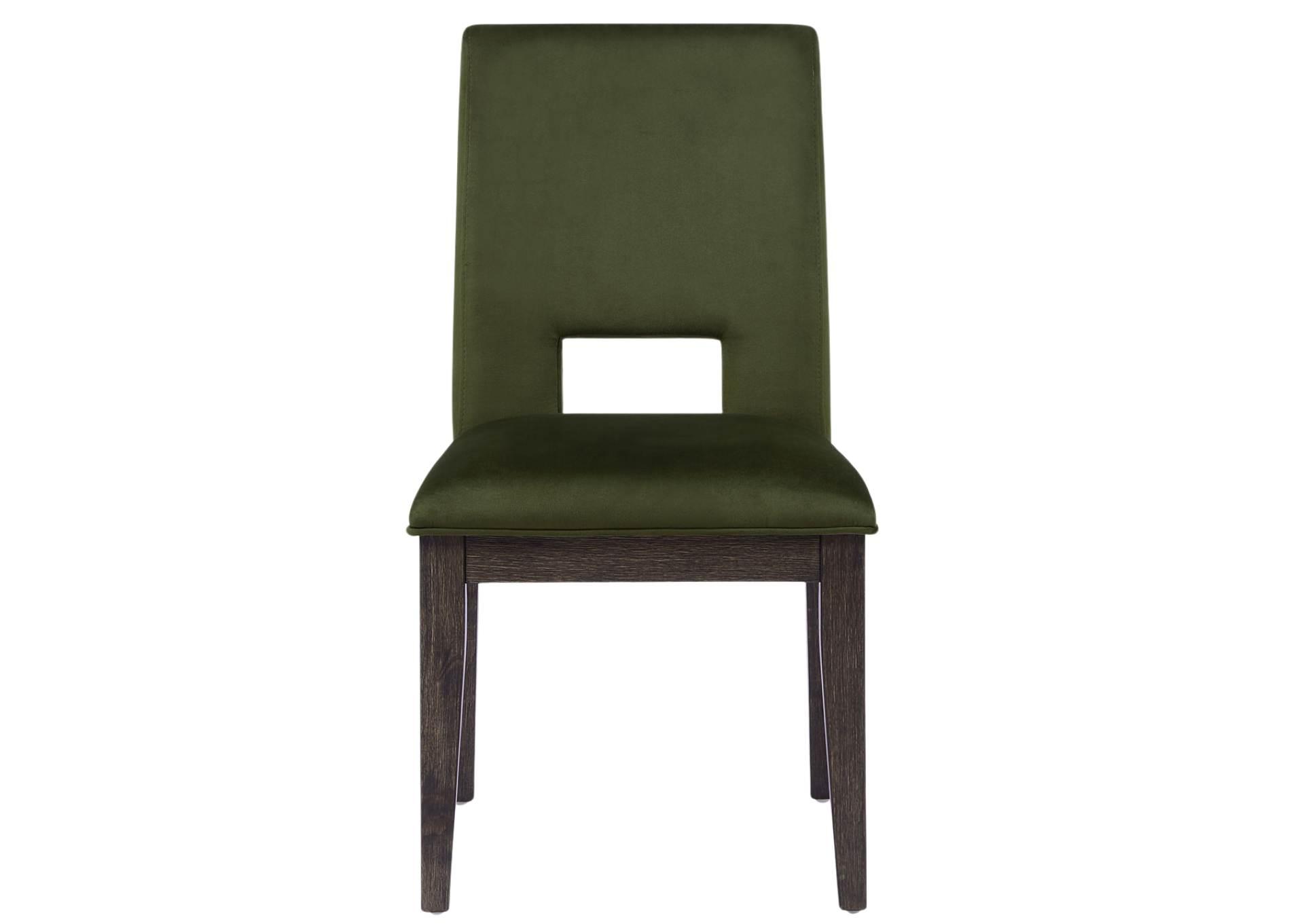 EVAN GREEN SIDE CHAIR,STEVE SILVER COMPANY