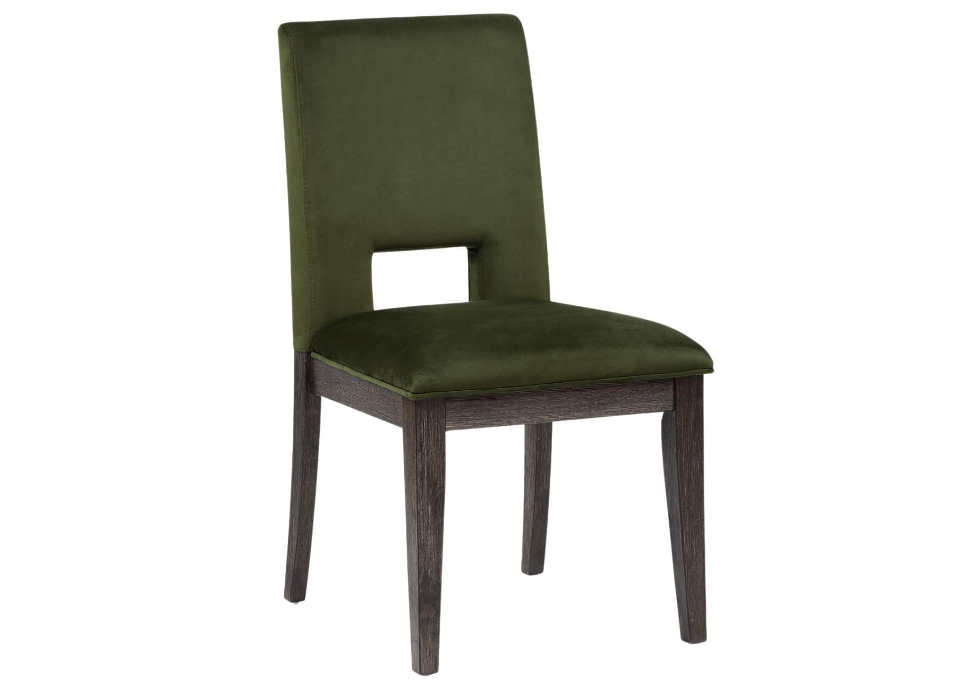 EVAN GREEN SIDE CHAIR,STEVE SILVER COMPANY