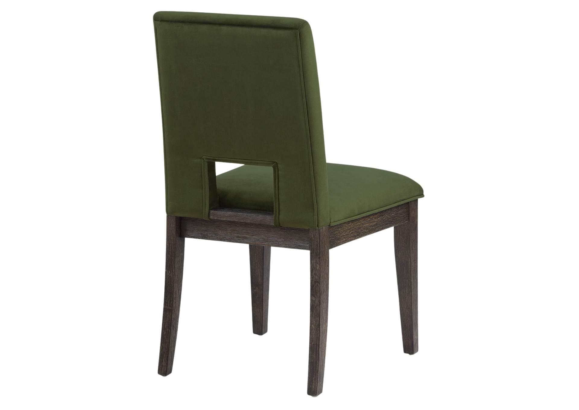 EVAN GREEN SIDE CHAIR,STEVE SILVER COMPANY