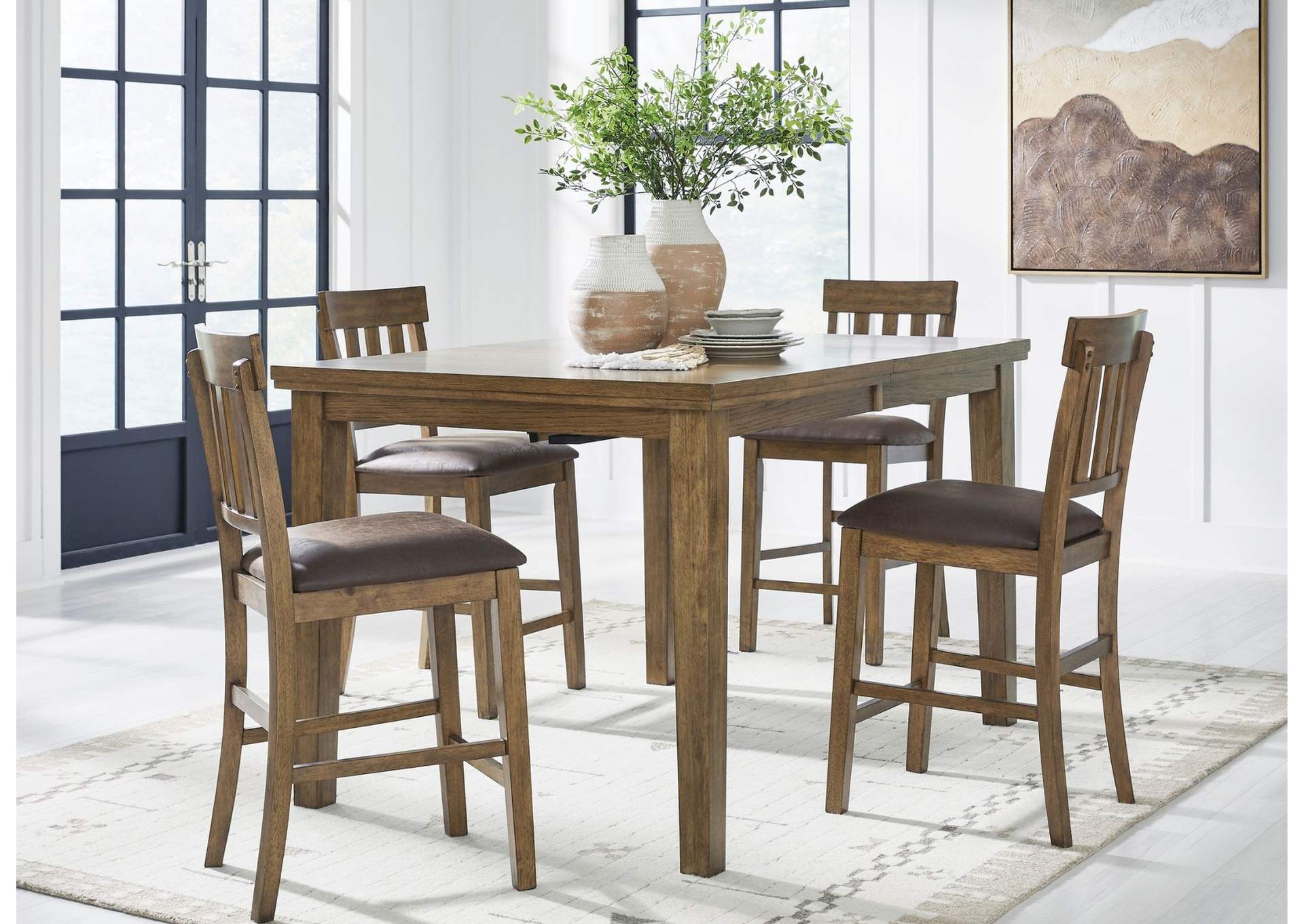 BROXTYN 5 PIECE COUNTER HEIGHT DINING SET,ASHLEY FURNITURE INC.