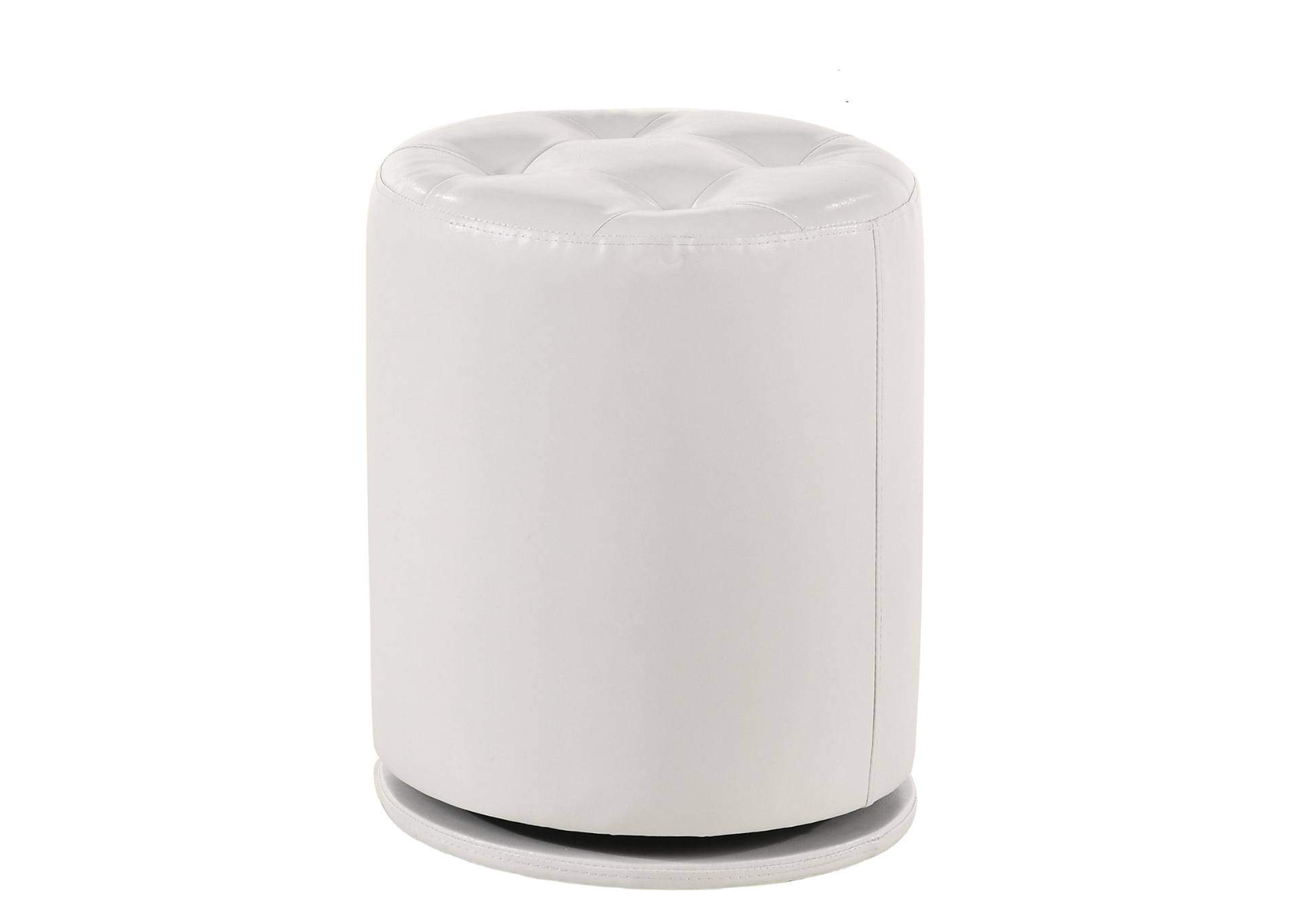 MORGAN WHITE VANITY STOOL,CROWN MARK INT.