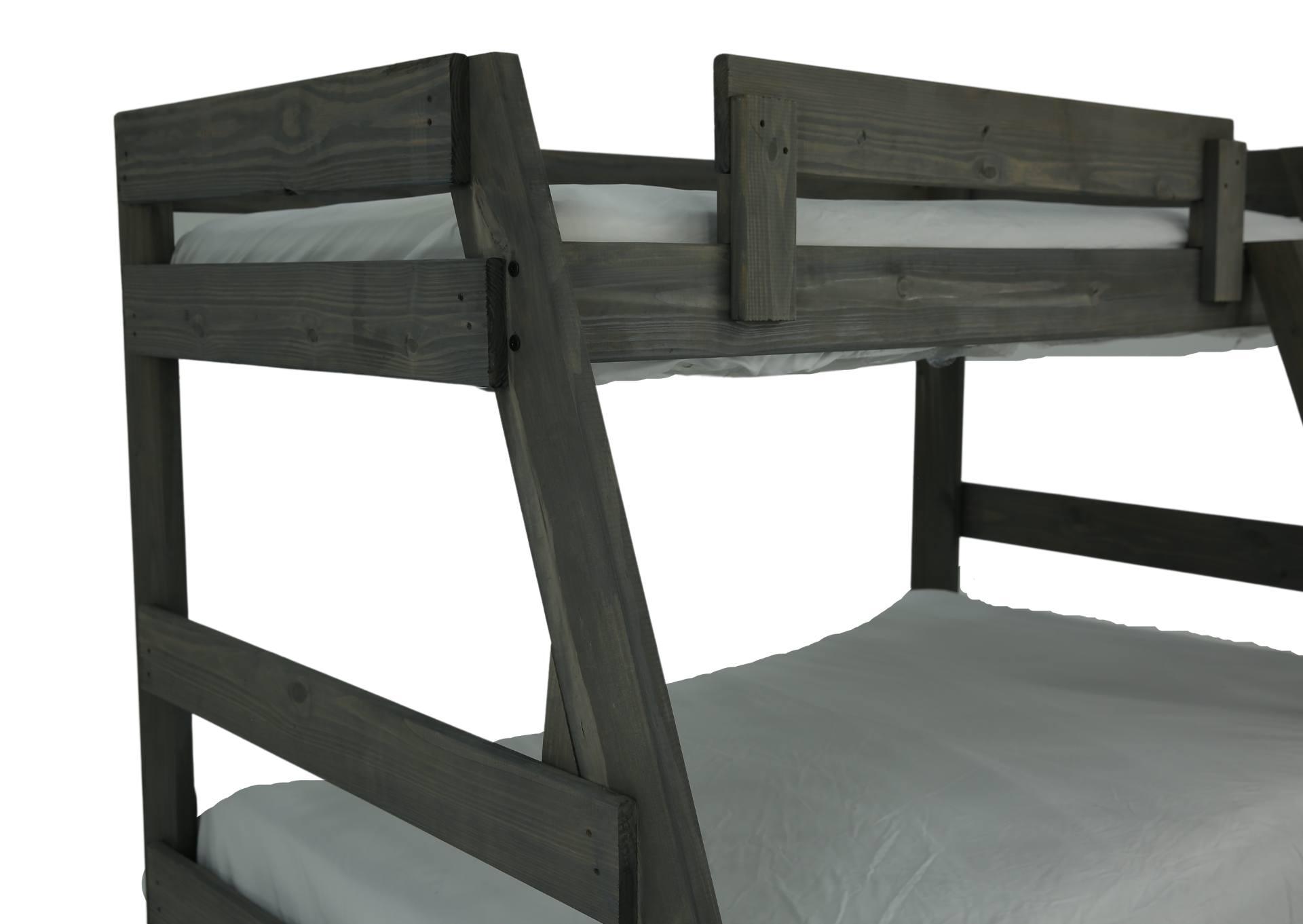 SAWYER DRIFTWOOD TWIN OVER FULL BUNKBED WITH BUNKIE BOARDS,SIMPLY BUNKBEDS