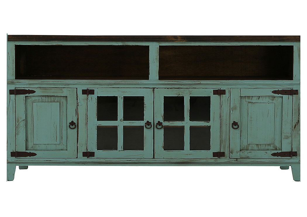 LAWMAN TURQUOISE 72" MEDIA CONSOLE