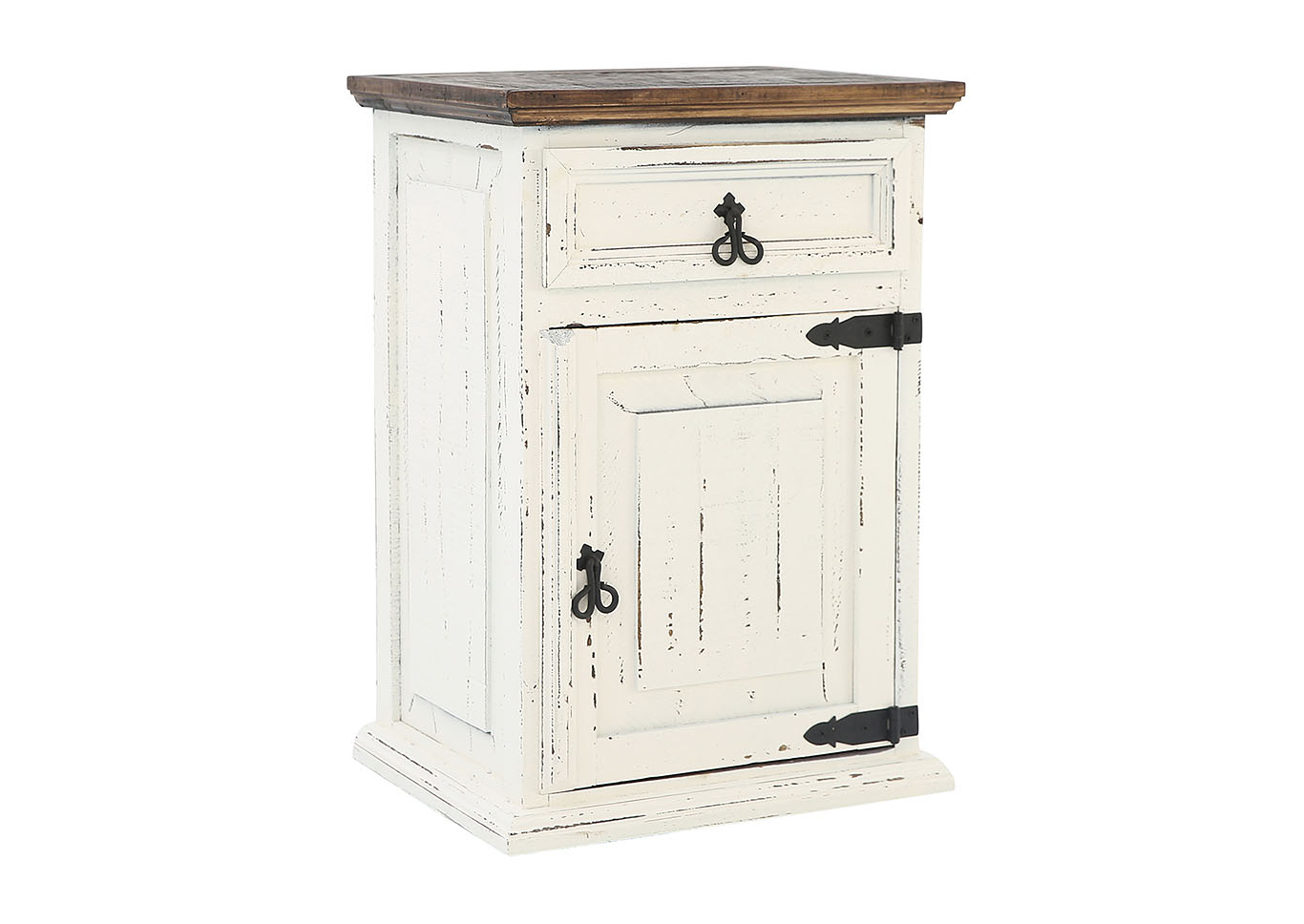 MANSION AGED WHITE NIGHTSTAND,ARDENT HOME