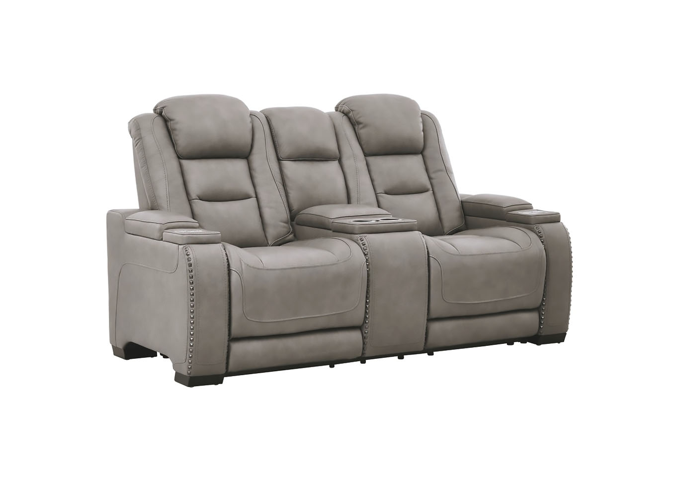 MAN-DEN GRAY 3P POWER LOVESEAT WITH CONSOLE,ASHLEY FURNITURE INC.