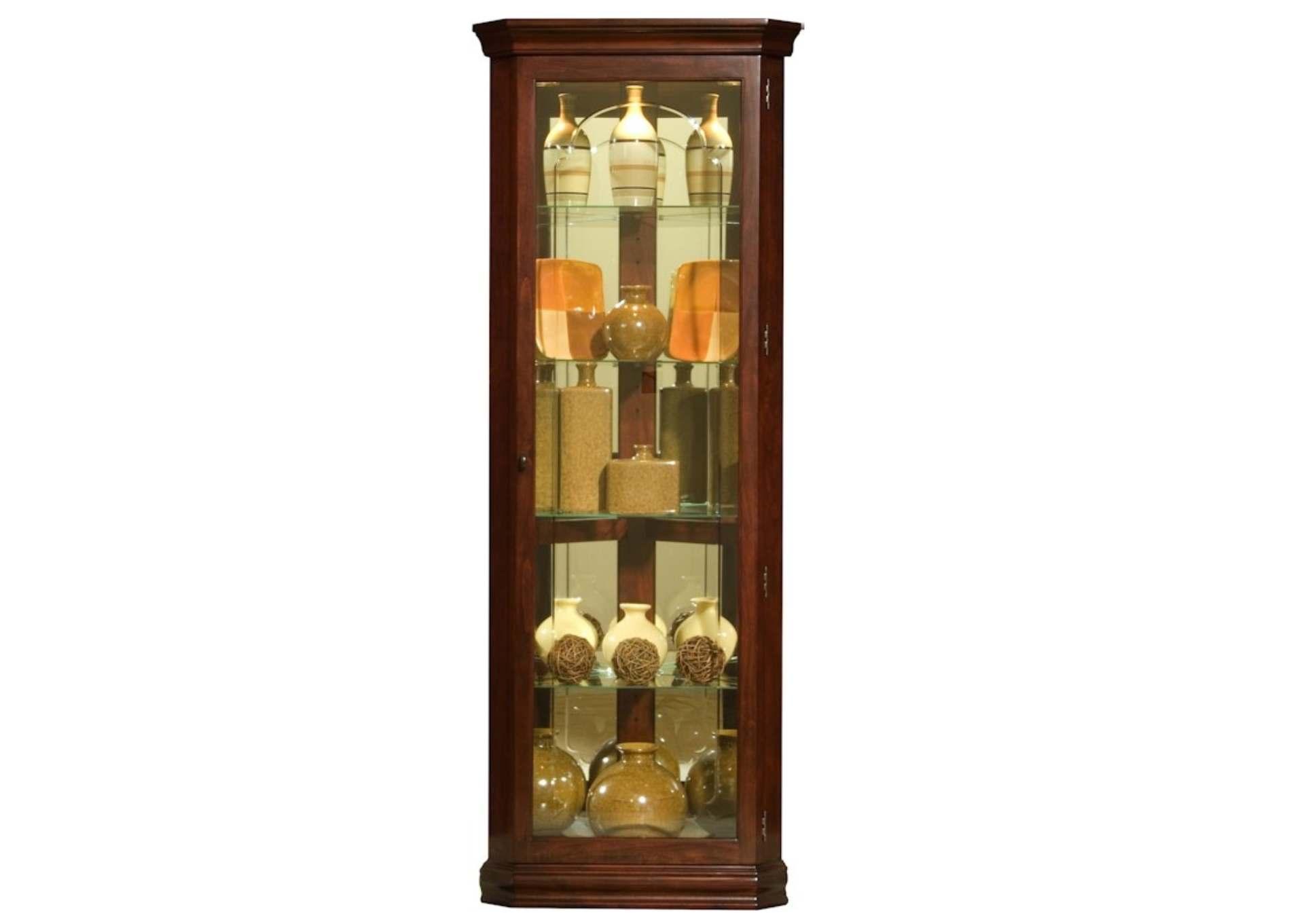 VICTORIAN CORNER CURIO CABINET,PULASKI FURNITURE CORPORATION