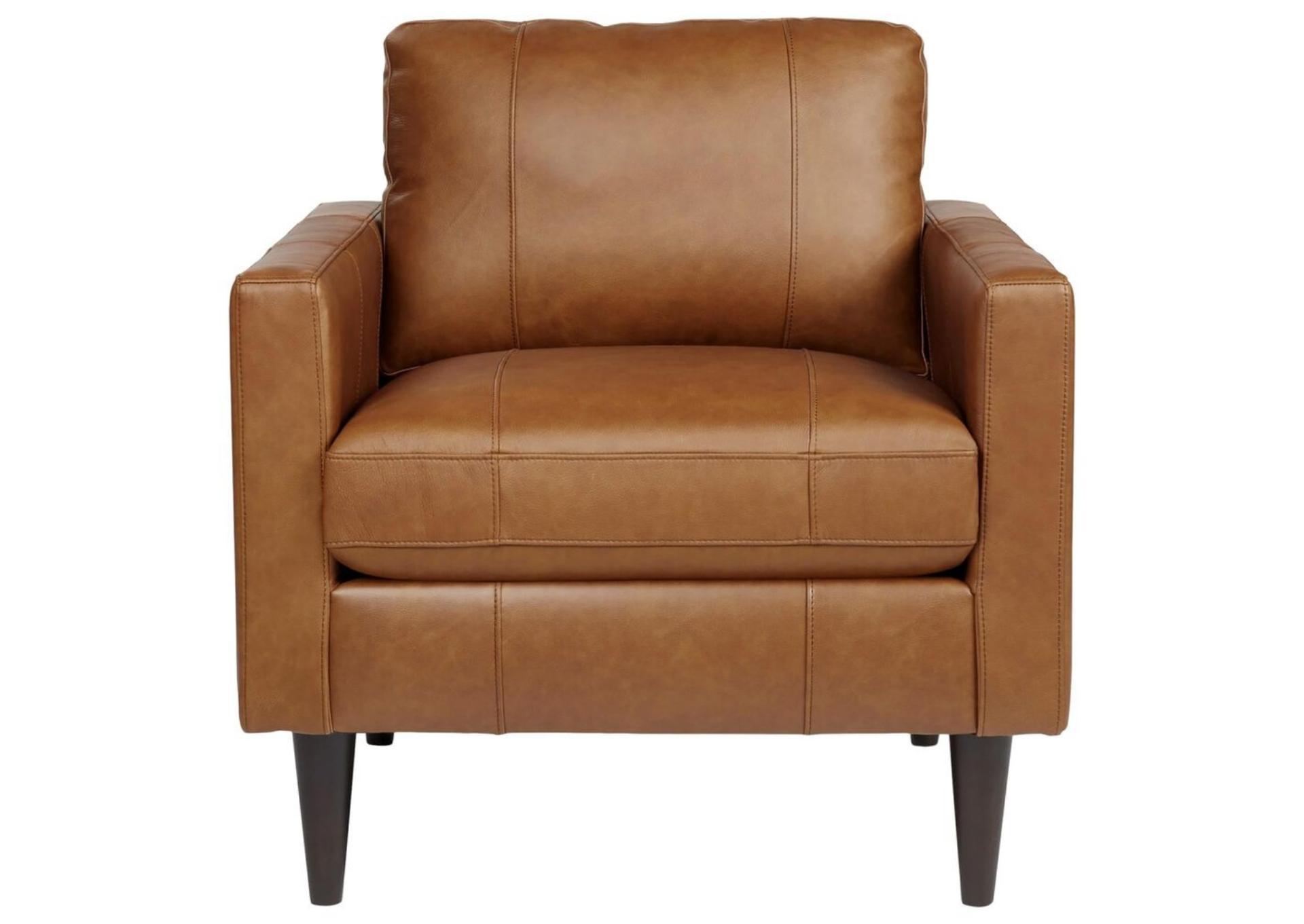 TRAFTON RUST LEATHER CHAIR