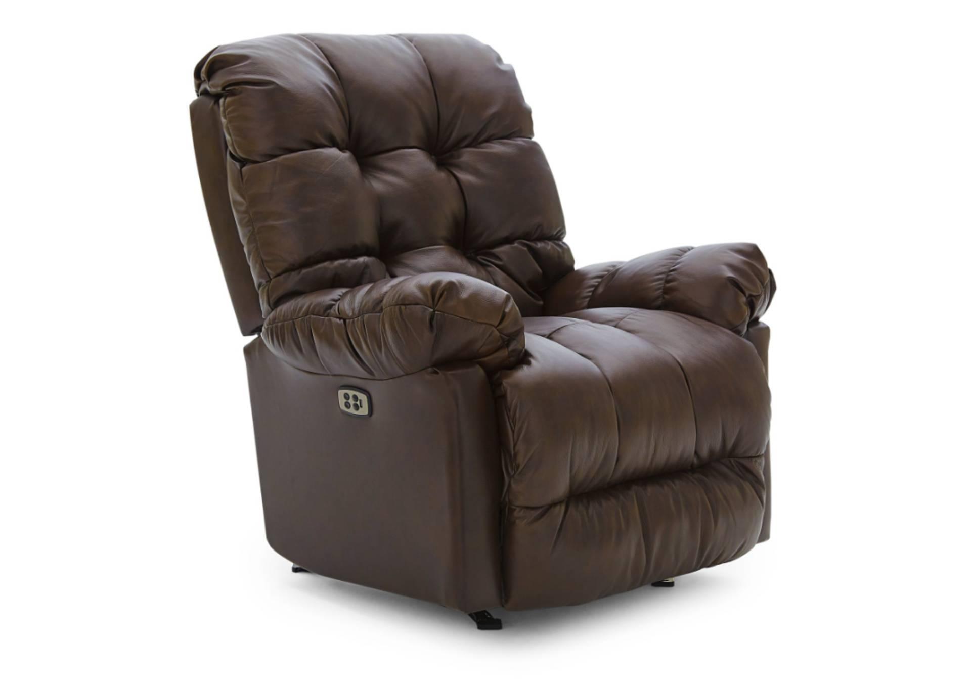 BROSMER CHOCOLATE LEATHER POWER LIFT RECLINER,BEST CHAIRS INC