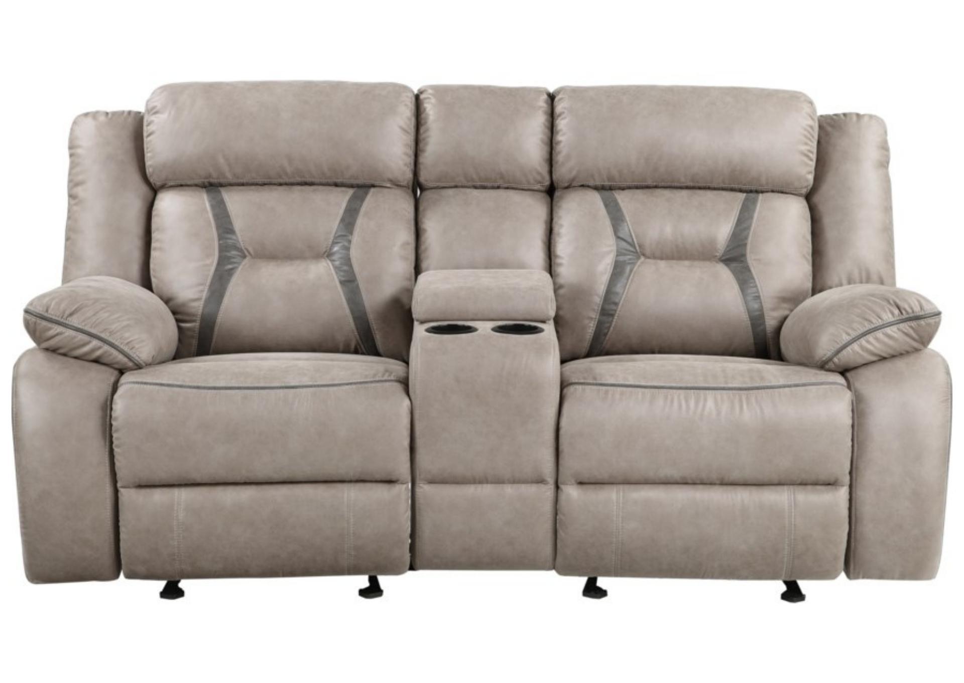 TYSON RECLINING GLIDER LOVESEAT,STEVE SILVER COMPANY