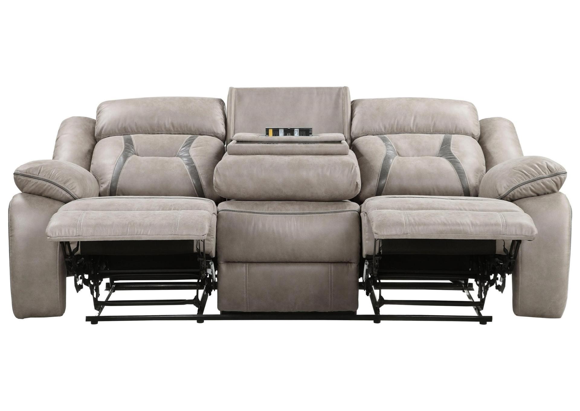 TYSON RECLINING SOFA WITH DROP DOWN CONSOLE,STEVE SILVER COMPANY