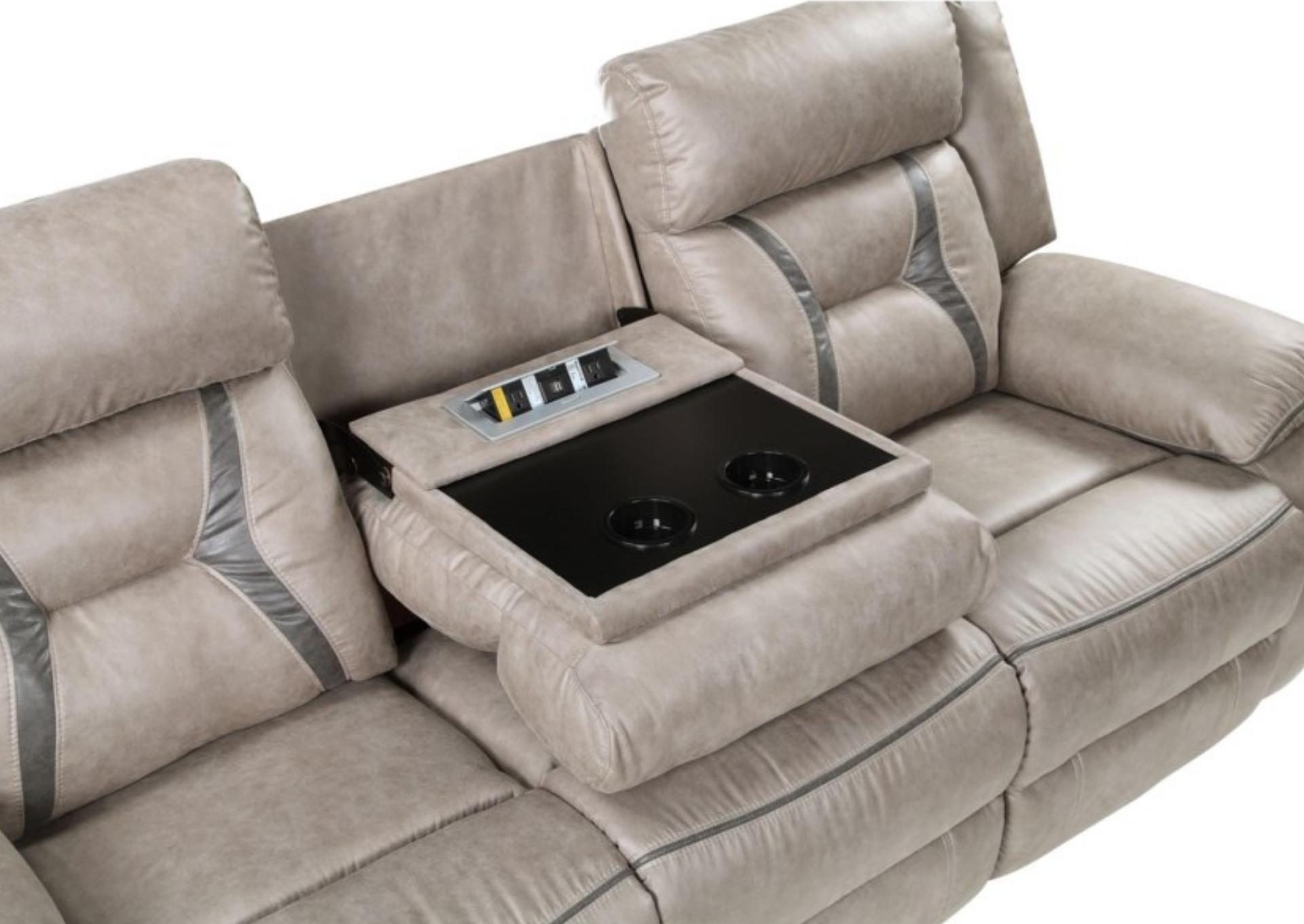 TYSON RECLINING SOFA WITH DROP DOWN CONSOLE,STEVE SILVER COMPANY