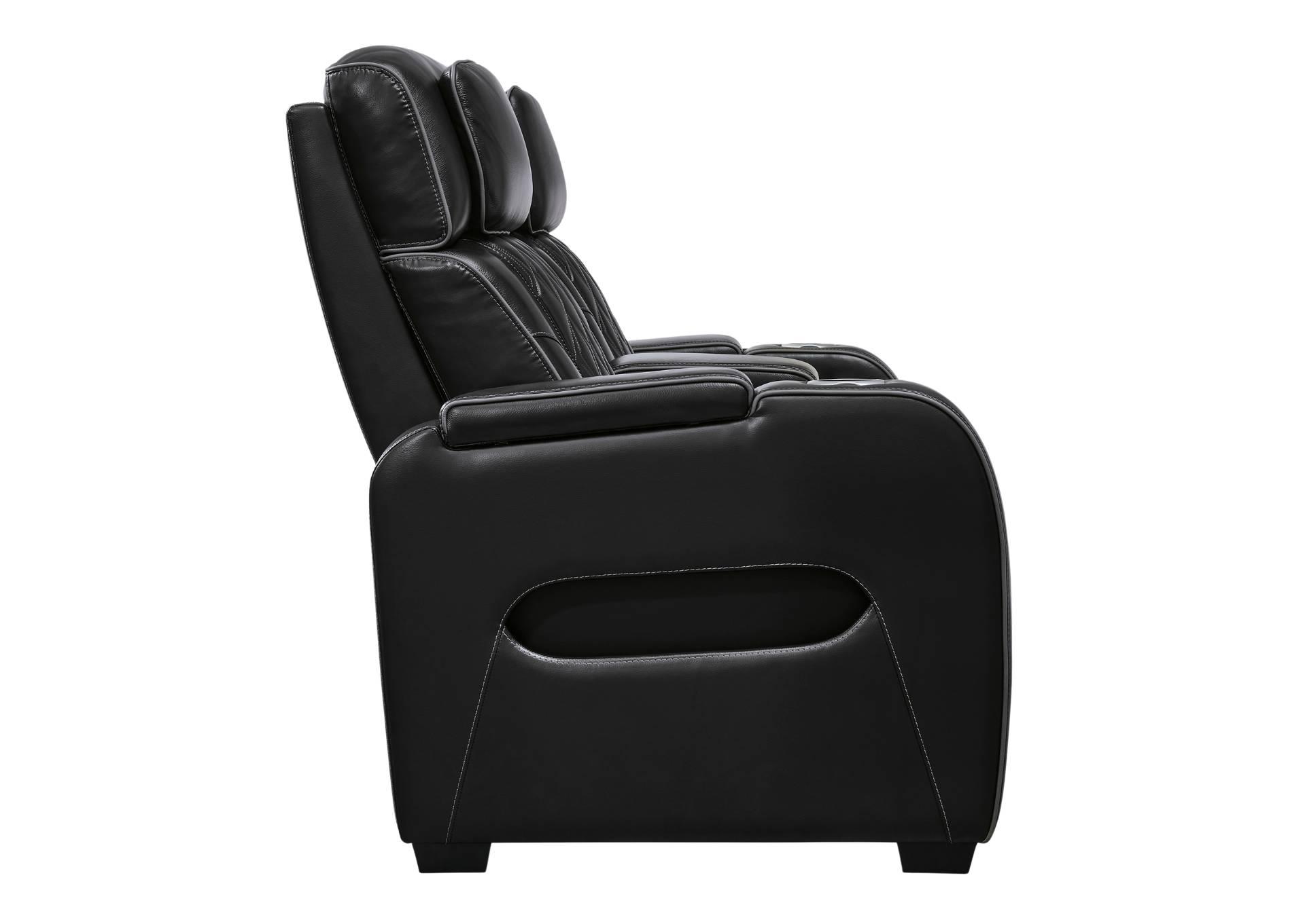 BOYINGTON BLACK P3 POWER CONSOLE LOVESEAT WITH MASSAGE, HEAT, AND LED LIGHTING,ASHLEY FURNITURE INC.