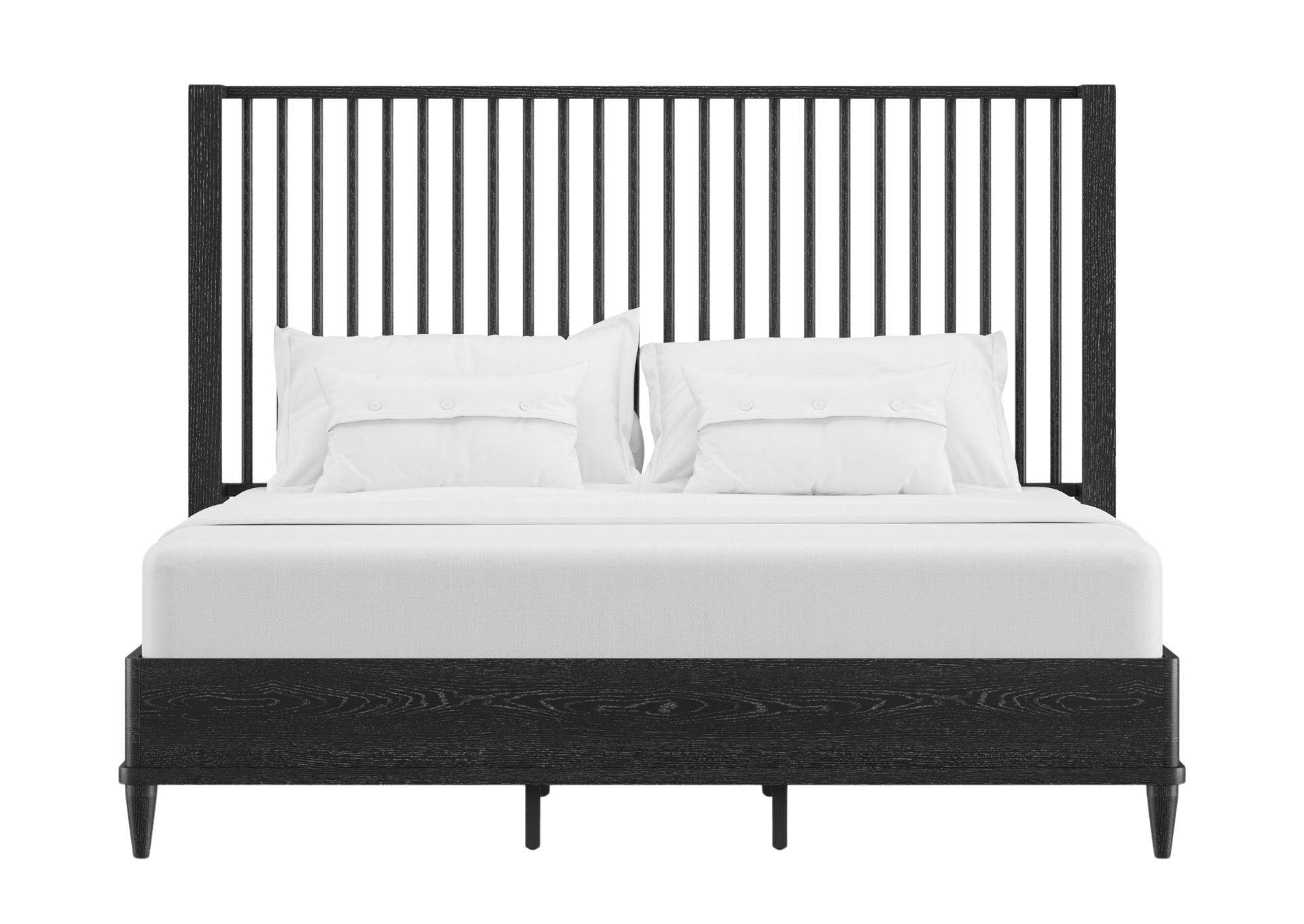 PRESCOTT BLACK KING BED,MNDY