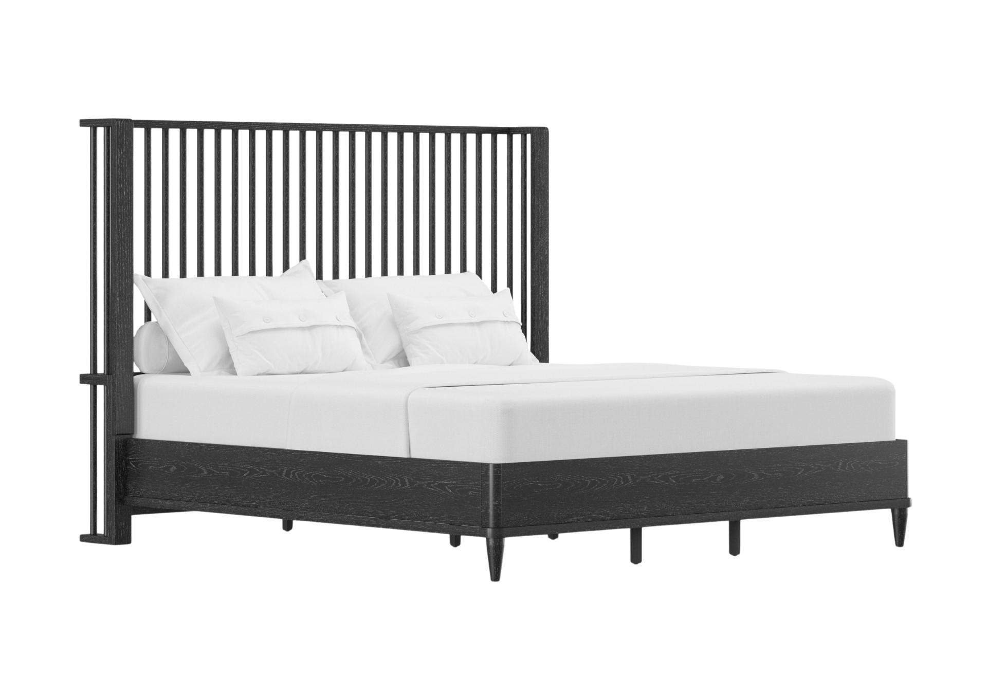 PRESCOTT BLACK KING BED,MNDY